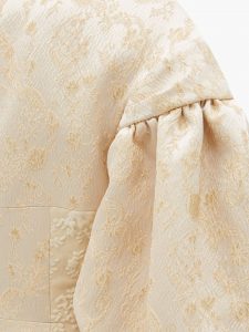Simone Rocha Gathered Sleeves Cream Dress Detail