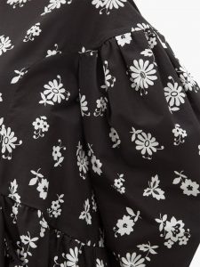 Simone Rocha Black Floral Dress detail